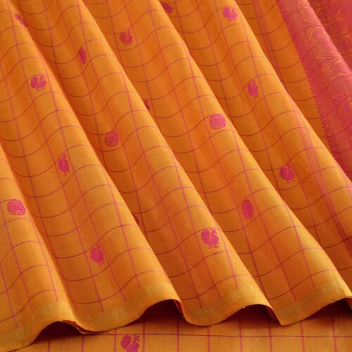 Elegant Kanjivaram Nouveau Kanchi Kattam Butta Threadwork Borderless Weavemaya Bangalore India Maya Mustard 3542407 4