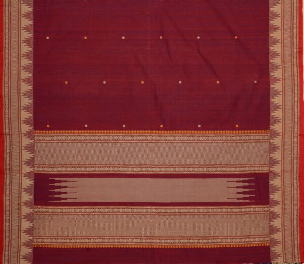 Elegant Kanchi Cotton Parutti Small Butta Weavemaya Bangalore India Maya Dark Pink 1452371 3