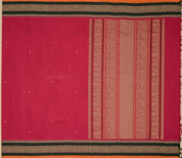 Elegant Kanchi Cotton Parutti Small Butta Weavemaya Bangalore India Maya Pink C220805 1