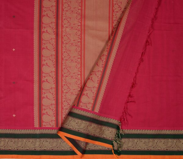 Elegant Kanchi Cotton Parutti Small Butta Weavemaya Bangalore India Maya Pink C220805 2