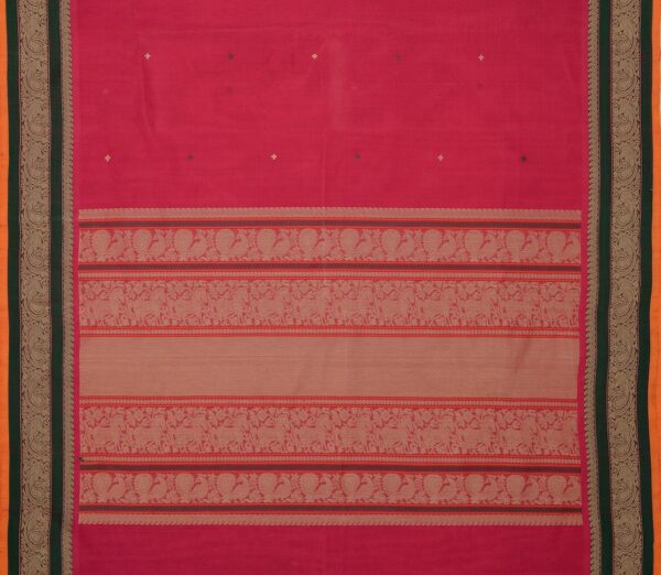 Elegant Kanchi Cotton Parutti Small Butta Weavemaya Bangalore India Maya Pink C220805 3