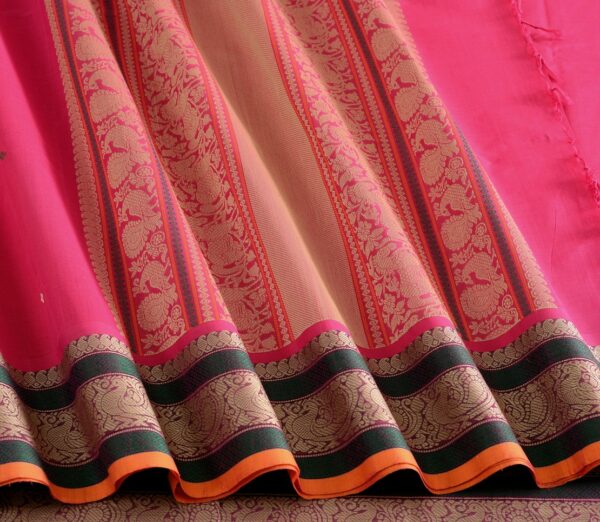 Elegant Kanchi Cotton Parutti Small Butta Weavemaya Bangalore India Maya Pink C220805 5