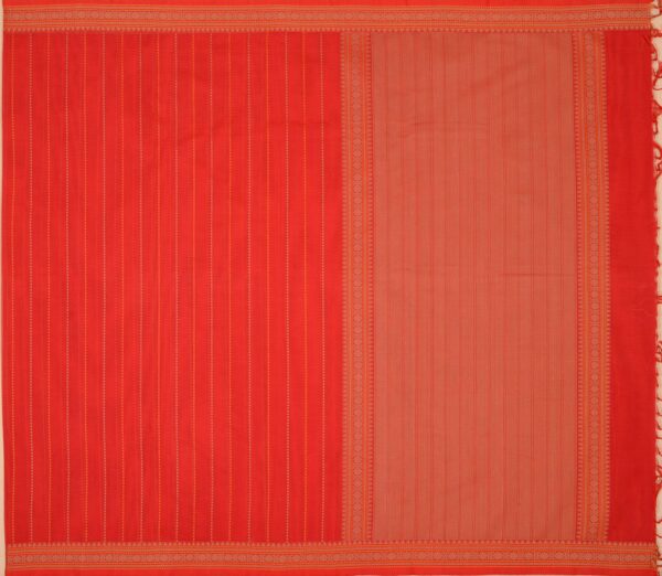 Elegant Kanchi Cotton Parutti Vertical Lines Weavemaya Bangalore India Maya Red 1452382 1