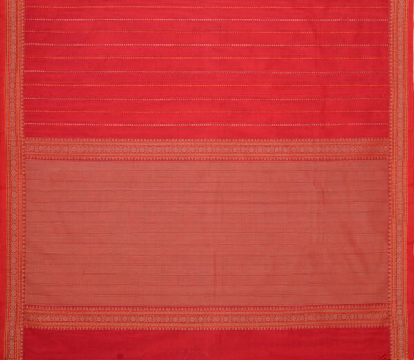 Elegant Kanchi Cotton Parutti Vertical Lines Weavemaya Bangalore India Maya Red 1452382 3
