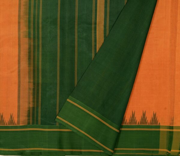 Elegant Kanchi Silk Cotton Mishra Tantu Korvai Temple Border Weavemaya Bangalore India Maya Mustard 2472439 2