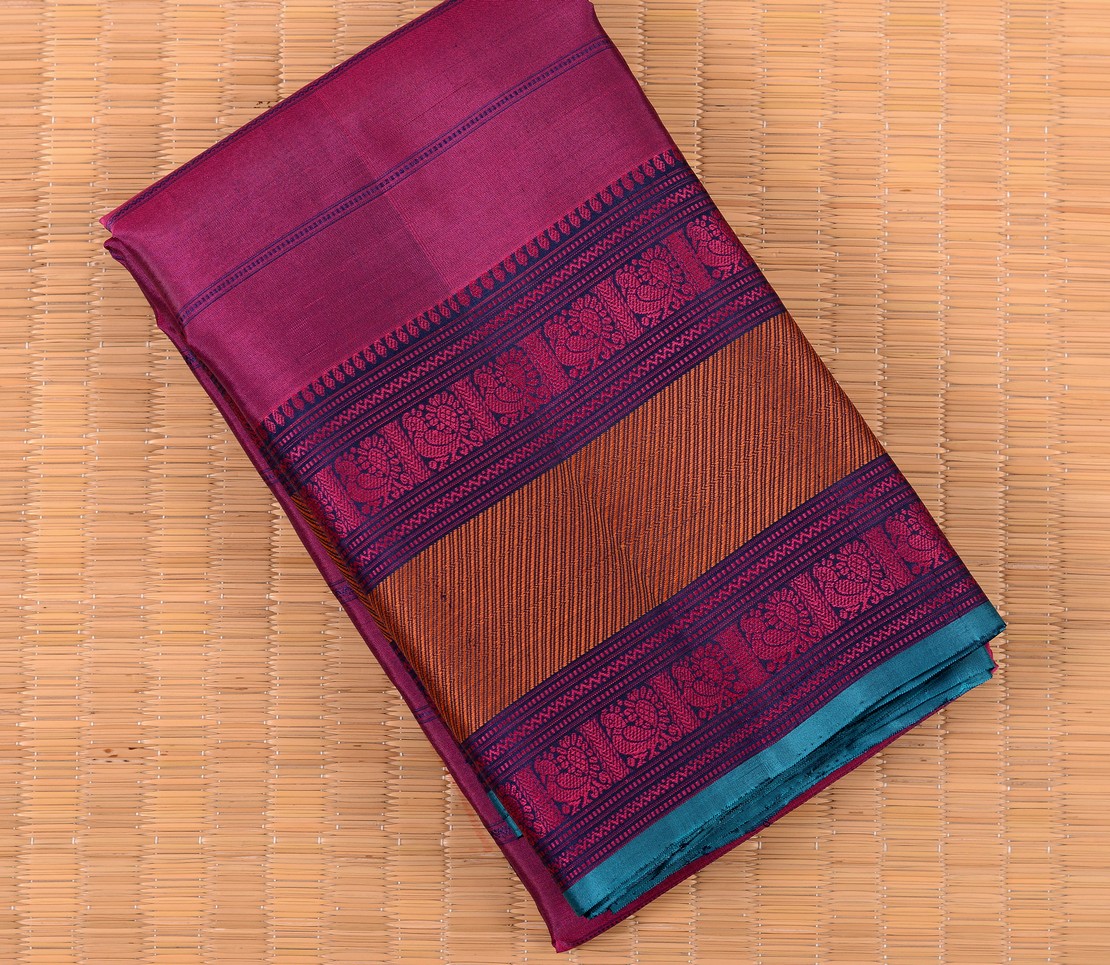 Elegant Kanjivaram Mrudula Horizontal Lines Weavemaya Bangalore India Maya Purple 2382323 1a